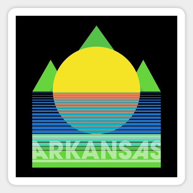 Neon Arkansas Magnet by rt-shirts